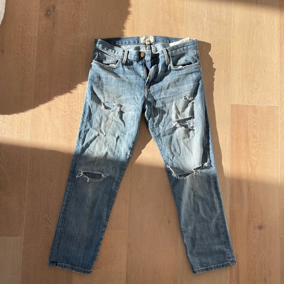 Current Elliot boyfriend ripped crop Jean - Picture 1 of 3